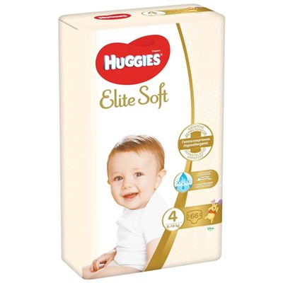 Подгузники Mega Elite Soft 4, 8-14кг, 66 шт