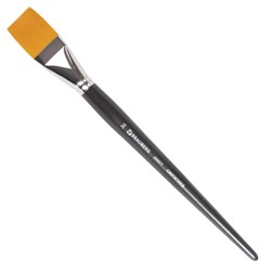 Кисть художественная профессиональная BRAUBERG ART “CLASSIC“, синтетика жесткая, плоская, № 36, длинная ручка