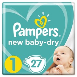 Подгузники Pampers New Baby-Dry (2-5 кг), 27 шт