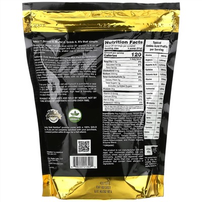 California Gold Nutrition, Растительный протеин со вкусом булочки с корицей, веганский, легко усваивается, 907 г (2 фунта)