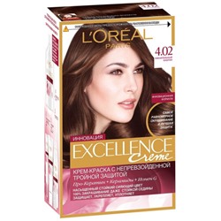 Краска для волос L`Oreal (Лореаль) Excellence (Экселленс), оттенок 4.02 - Пленительный каштан