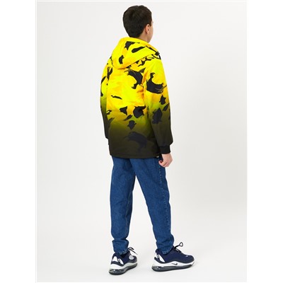 Куртка двусторонняя для мальчика желтого цвета 221J