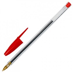 Ручка шариковая STAFF Basic BP-01 КРАСНАЯ, письмо 750м, корпус 14 см, узел 1мм