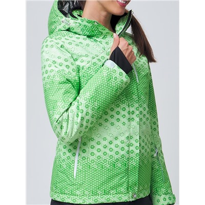 Женская зимняя горнолыжная куртка зеленого цвета 1786Z