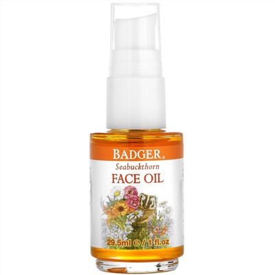 Badger Company, Face Care, Seabuckthorn Face Oil, 1 fl oz (29.5 ml)