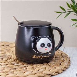 Кружка "Head panda", black (420 ml)