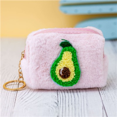 Кошелёк меховой "Avocado", pink