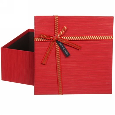 Коробка подарочная "Страсть" , цвет красный, 19*19*9,5 см