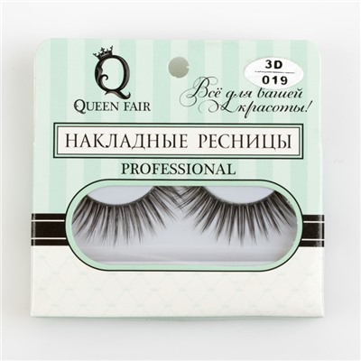 Ресницы накладные, с клеем, цвет чёрный