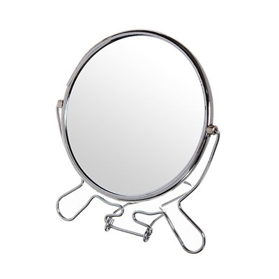 Зеркало настольное в металлической оправе "Модерн" круг, одностороннее d11,5см