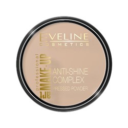 Пудра для лица Eveline Anti-Shine Complex, матирующая, тон 34 светло-бежевый