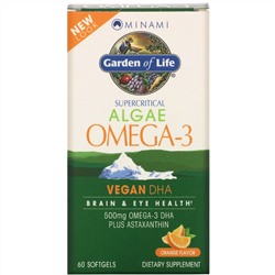 Minami Nutrition, Algae Omega-3, апельсиновый вкус, 60 мягких таблеток