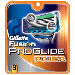 Кассеты для бритья Gillette Fusion ProGlide Power, 8 шт