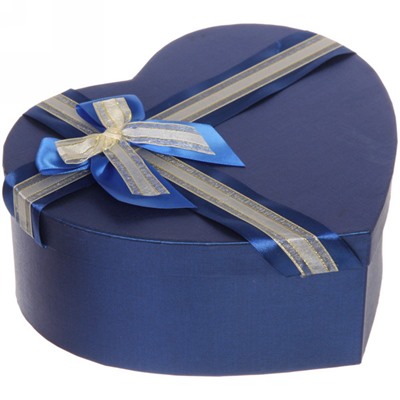 Коробка подарочная "Момент", цвет синий, 23*20*10.3 см