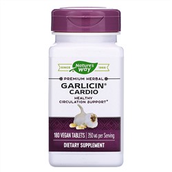 Nature's Way, Garlicin Cardio, 350 mg, 180 Vegan Tablets