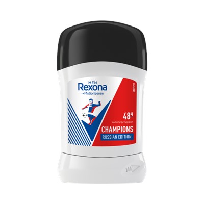 Дезодорант-антиперспирант стик мужской Rexona (Рексона) Champions, 50 мл