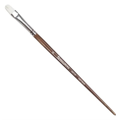 Кисть художественная профессиональная BRAUBERG ART “CLASSIC“, щетина, овальная, № 6, длинная ручка