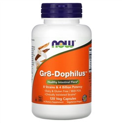 Now Foods, Gr8-Dophilus, 120 вегетарианских капсул