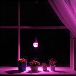 Светильник для растений 9 Вт, 7 мкмоль/с, провод 1,7 метра с выключателем, липучка на окно