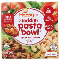 Happy Family Organics, Organics Happy Tot, паста быстрого приготовления, болоньезе с индейкой, 128 г