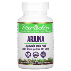 Paradise Herbs, Arjuna, 60 Vegetarian Capsules