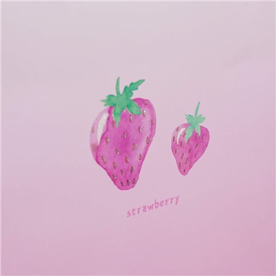 Пакет подарочный (XS) "Strawberry two", pink (22*22*10)