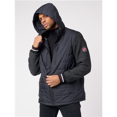 Куртка со съемными рукавами мужская темно-серого цвета 3503TC