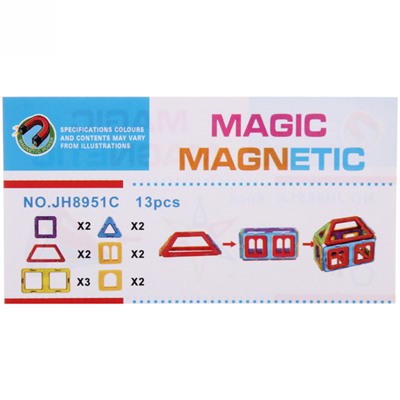 Конструктор "Magic Home" магнитный, 18*12*4см, 13 деталей