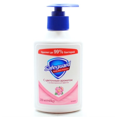 Мыло жидкое Safeguard (Сейфгард) Антибактериальное с Цветочным ароматом, 250 мл