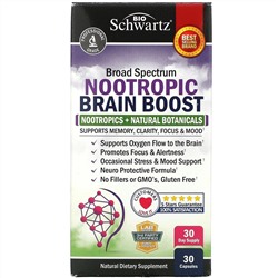 BioSchwartz, Broad Spectrum Nootropic Brain Boost, 30 Capsules