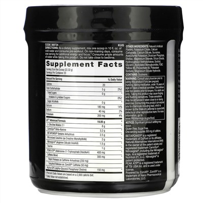 GNC Beyond Raw, Beyond Raw, LIT AF, Clinical Strength Pre-Workout, Lemon Ice, 15.75 oz (446.4 g)