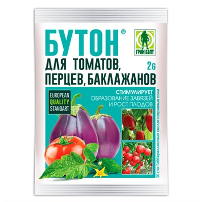 Стимулятор плодообразования Бутон-2 для томатов, перцев, баклажанов, 2 гр купить оптом, цена, фото - интернет магазин ЛенХим