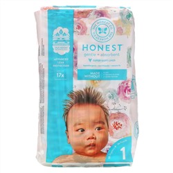 The Honest Company, Honest Diapers, Size 1, 8-14 Pounds, Rose Blossom, 35 Diapers