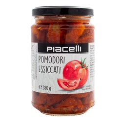 Томаты сушеные на солнце в подсолнечном масле Piacelli Antipasti pomodori essiccati - dried tomatoes 280 гр