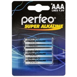 Батарейки Perfeo (Перфео) LR03/4BL Super Alkaline, 4 шт