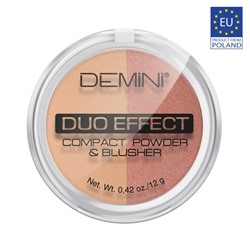 Пудра для лица компактная DEMINI Duo Effect Compact Powder & Blusher, № 25