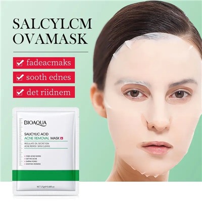 Тканевая маскадля лица  с салициловой кислотой для проблемной кожи Анти-акне