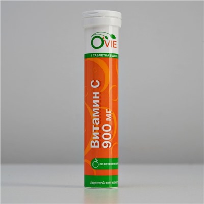 БАД OVIE Шипучий витамин С, 900 мг, 20 таб.