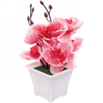 Цветы искусственные "Орхидейная фантазия" цвет красный 41683