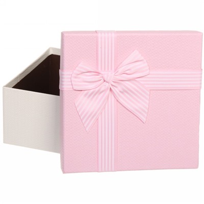 Коробка подарочная "Элегия" , цвет розовый, 19*19*9,5 см