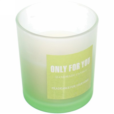 Свеча "Ombre" 7*7,7см в подсвечнике, в подарочной коробке, цвет зеленый C4019