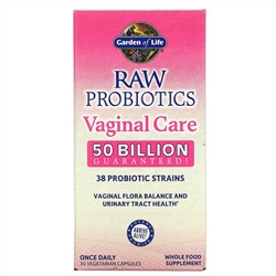 Garden of Life, RAW Probiotics, Vaginal Care, 50 Billion, 30 Vegetarian Capsules