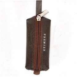 Футляр для ключей Premier-К-123 (на молнии) натуральная кожа коричнево-серый сафья (555) 227297