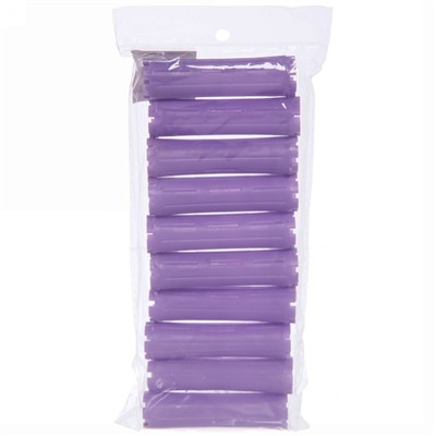 Бигуди пластмассовые-коклюшки 10шт "Styling", микс 6 цветов, d=2,2см (прозрачный пакет с подвесом), без резинки