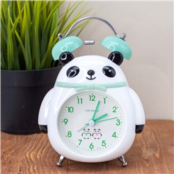 Часы-будильник "Panda bow", green