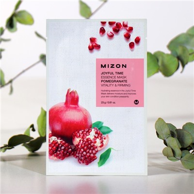 Тканевая маска для лица с экстрактом гранатового сока MIZON Joyful Time Essence Mask Pomegra, 23 г