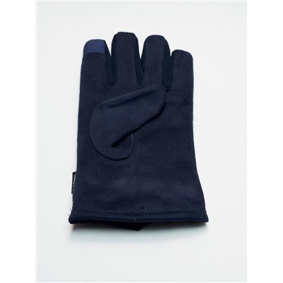 Классические перчатки зимние мужские темно-синего цвета 601TS