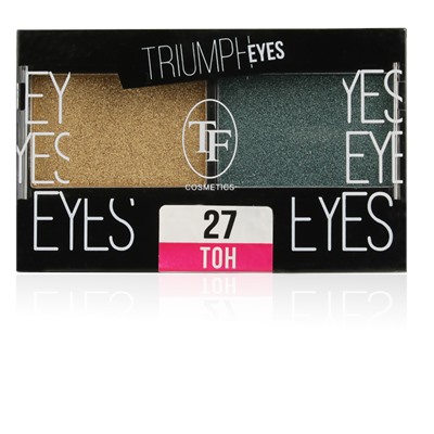 Триумф tf Тени для век двухцветные Triumph eyes 27 золото+изумруд 93564