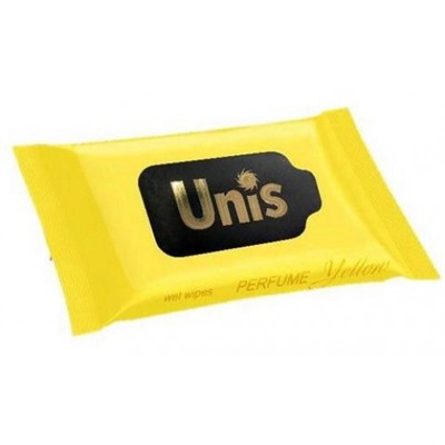 Влажные салфетки антибактериальные ТМ Unis Perfume Yellow, клапан, 48 шт