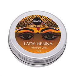 Краска для бровей на основе хны чёрная, Lady Henna Premium Line